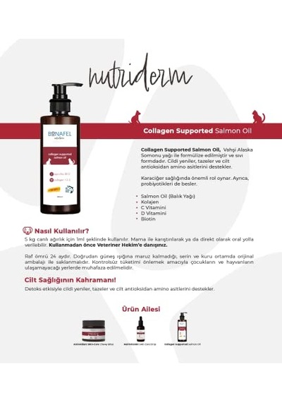 Nutriderm Kolajen Katkılı Vahşi Alaska Somon Yağı 150 Ml