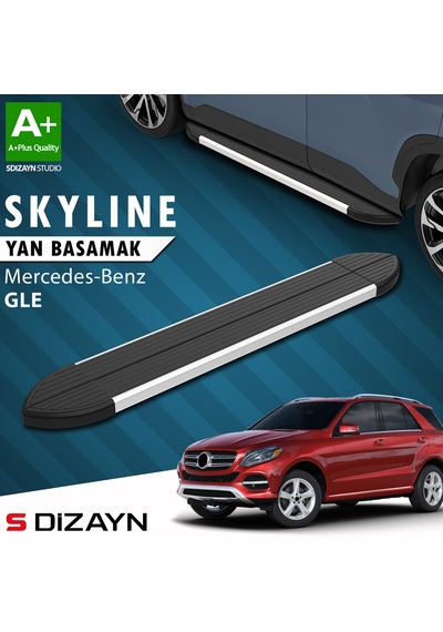 S-dizayn Mercedes Gle W166 Skyline Aluminyum Yan Basamak 193 Cm 2012-2019 A+ Kalite