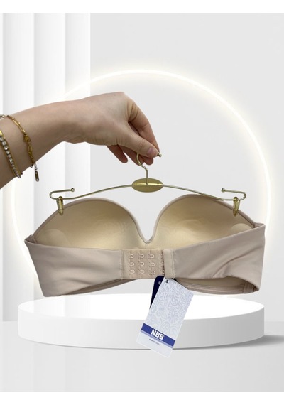Nbb Straplez Kesim İçi Silikonlu Push-up Balensiz Askısız Özel Gü Ten Rengi