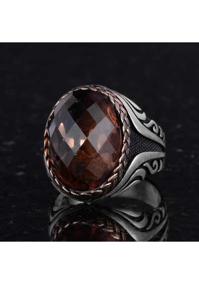 925 Ayar Gümüş Yüzük - Üretilmiş Taş Gümüş Yüzük - El Yapımı Yüzük Üretilmiş Sultanite Gümüş