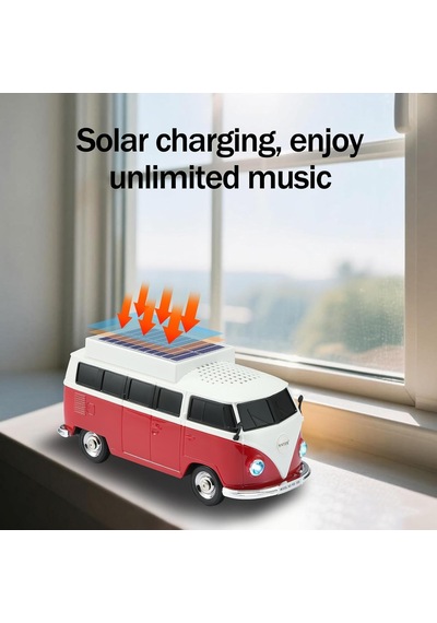 Minibüs Tasarımlı Bluetooth Speaker, Sd Kart, Usb, Fm Radyo, Şarjlı Taşınabilir Kablosuz Hoparlör, Siyah