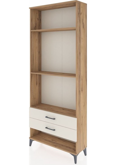 Arges Dolap 3 Raflı 2 Çekmeceli 88x30x221 Çam-aytaşı Çam