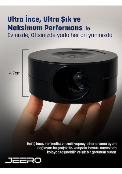 Jeero Mini Ev Sinema Projeksiyon Cihazı Türkçe Menü Yt200