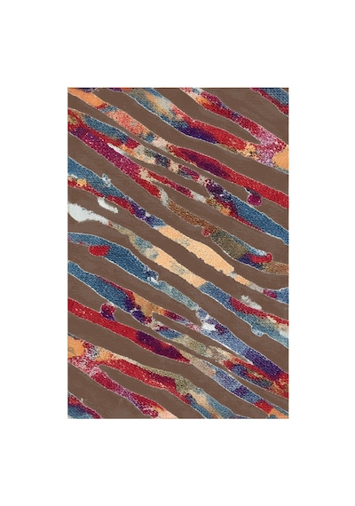 Kartela Halı Aira Halı Kaymaz Taban Makinede Yıkanabilir Halı Kahverengi - 80 X 120 Cm