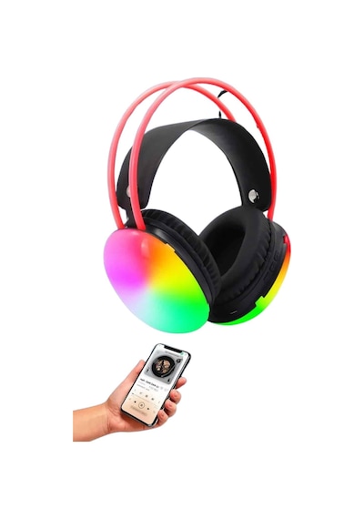 Kablosuz Bluetooth Kulaklık Rgb Işıklı Kulak Üstü 5.3 Bluetooth Bağlantılı -