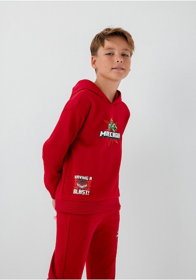 Mavi Mınecraft Sweatshırt Kırmızı Sweatshırt M6s10188-80638 Kırmızı KIrmızı