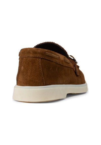 Deery Erkek Hakiki Süet Taba Renk Tokalı Loafer - 02031mtbac01 Taba