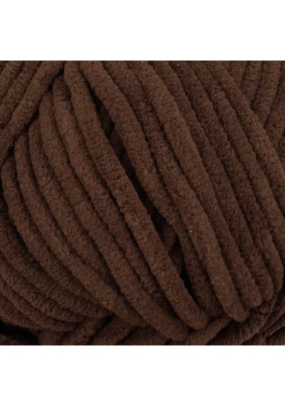 Kadife Örgü İpi 50gr %100 Polyester Yumuşak Pofuduk Koyu Kahve Espresso