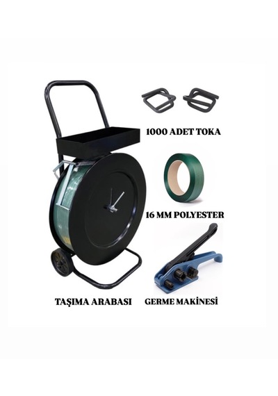 Teknopak 16mm Yeşil Polyester Çemberleme Takımı