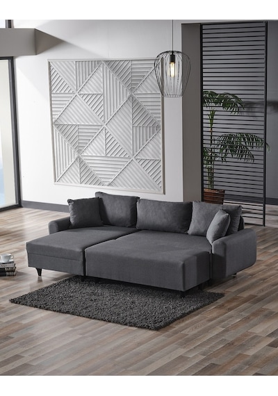 Kagu Corner Flavia Köşe Takımı Puflu Koyu Gri Kagu Corner Flavia Köşe Takımı Puflu Koyu Gri