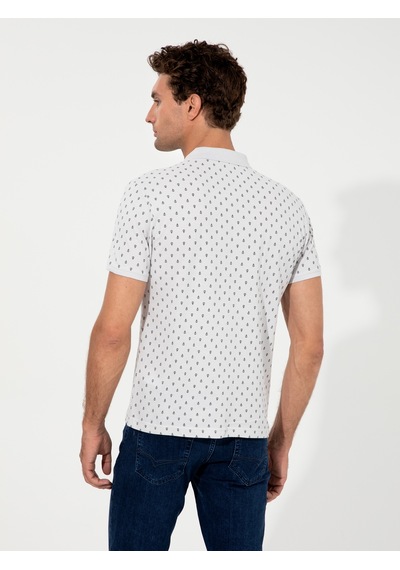Açık Gri Polo Yaka T-shirt
