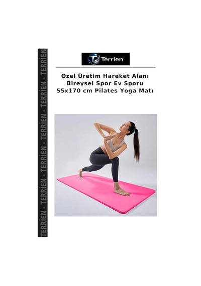 Özel Üretim Hareket Alanı Bireysel Spor Ev Sporu 55x170 Cm Pilates Yoga Matı Çok Renkli