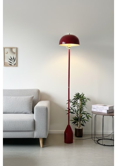 Toms Bordo Lambader Modern Dekoratif Metal Tasarım Şık Yerde... Bordo