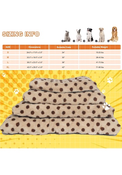 24x18 Köpek Yatağı Sandık Bej Kahve Noktalı Bej, Rahat Köpek Sandığı Mat 50 Cm, Kaymaz, Yıkanabilir Küçük K
