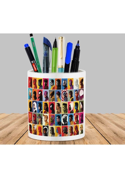 Marvel Kahramanlar Kaktüs Sukulent Saksı Kalemlik
