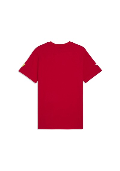 Puma Ferrari Tonal Shield Erkek Kırmızı Günlük Stil T-shirt 63531102 Kırmızı