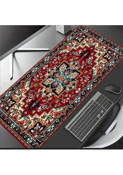 70x30 Cm Dekoratif Halı Temalı Kaydırmaz Taban Speed Yüzey Oyuncu Mouse Pad Gaming