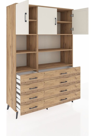 Hyperion Dolap 8 Raflı 8 Çekmeceli 3 Kapaklı 132x44x195 Çam-aytaşı/çam Aytası/atlas Çam - Atlas Çam Hyperion Dolap 8 Raflı 8 Çekmeceli 3 Kapaklı 132x44x195 Çam-aytaşı/çam Aytası/atlas Çam - Atlas Çam