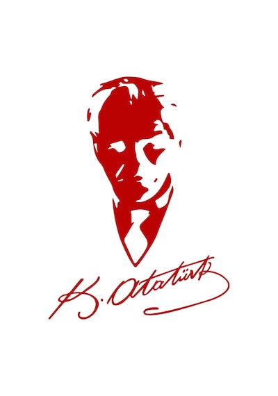 Mustafa Kemal Atatürk Imzalı Sticker Atatürk Sticker Oto Sticker (244552926)