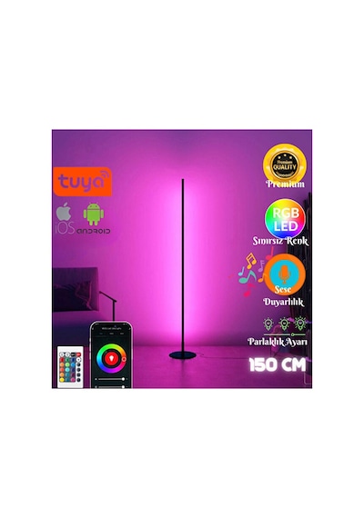 Neeko TUYA SMART UYUMLU Telefon Ve Kumanda Kontrollü Oda Aydınlatma Sistemi Full Rgb - 150 Cm WİFİ