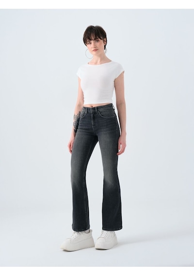 LOFT Flare Slim Fit Kadın Pantolon Lf2038758 Q1.v1 Denim