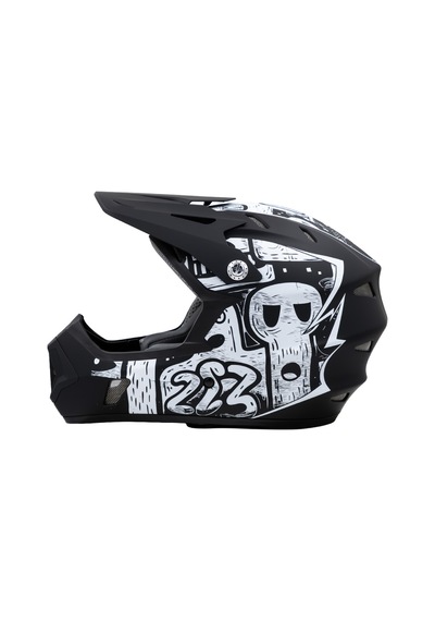 Raptor Gravity Fullface L 59-60cm Street Noir Bisiklet Kaskı Siyah