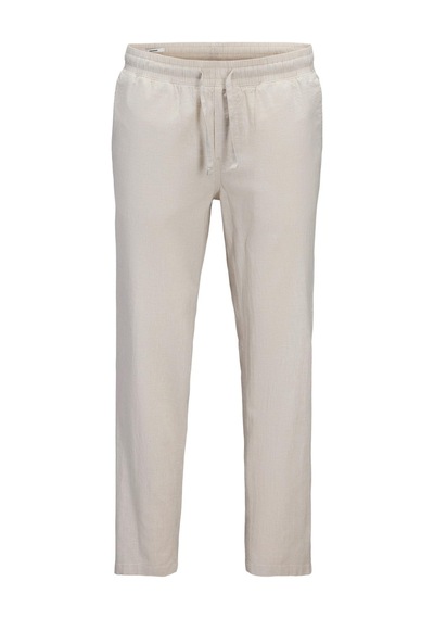 Jack & Jones Erkek Keten Karışımlı Jogger Pantolon - Ace Breeze Krem