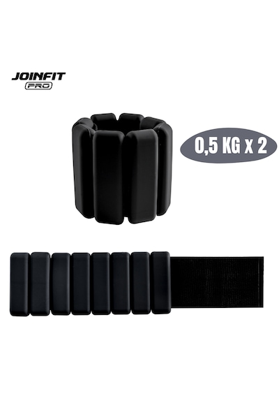 Joinfit El Ve Ayak İçin Bilek Ağırlığı 0,5 Kg 2 Adet Siyah
