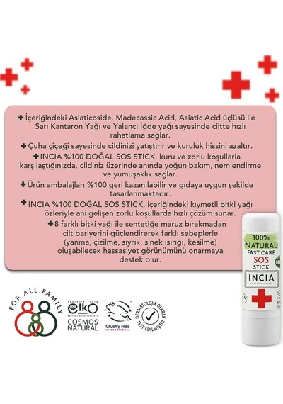 İncia Anlık Yatıştırıcı Doğal Sos Stick 6 G