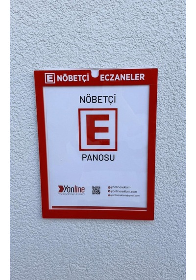 Nöbetçi Eczane Bilgilendirme Panosu Pratik Kullanım Kendinden Yapışkanlı