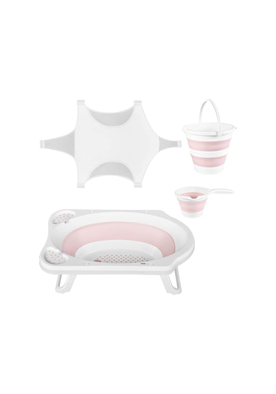 Hobby Life Katlanır Küvet Ve Bebek Yıkama Banyo Seti Pembe