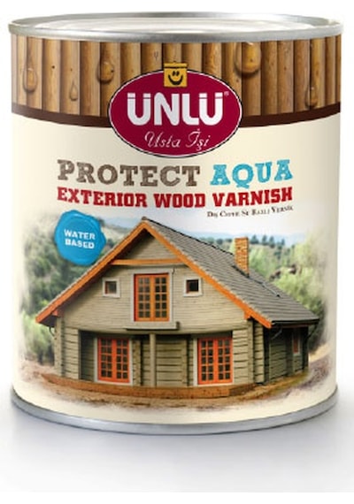 Ünlü Protect Aqua Su Bazlı Dış Cephe Vernik 1L