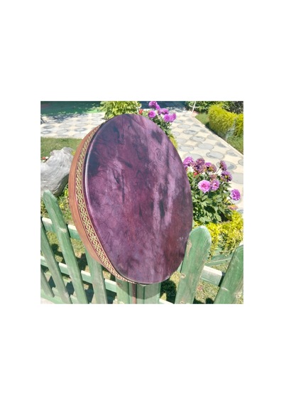 Mustafa Kasap Kuğu Mobilya Ahşap Sanat Çap 50 Cm. Profesyonel Bendir Oğlak Derisi - 906328475