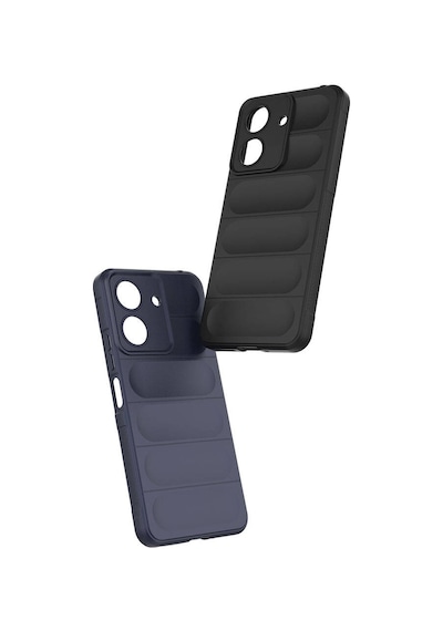 Redmi 13c Kılıf Esnek Tpu Oyuklu Arka Yüzey Tasarımlı Uzrm Etnik Silikon Kapak - Siyah Siyah