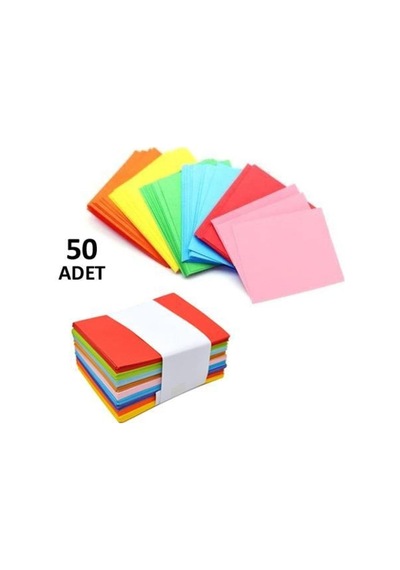 Hobialem 50 Adet, Renkli Zarf, 7x9 Cm, Renkli Mini Zarflar Karışık Renklerde, Kartvizit Zarfı