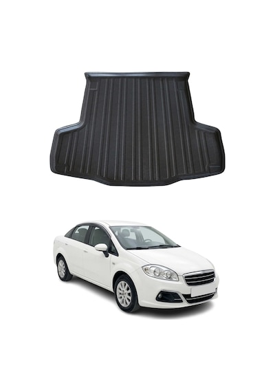 Fiat Linea 2007-2019 Arası Uyumlu Araca Özel Kauçuk Tpe Bagaj Havuzu Siyah