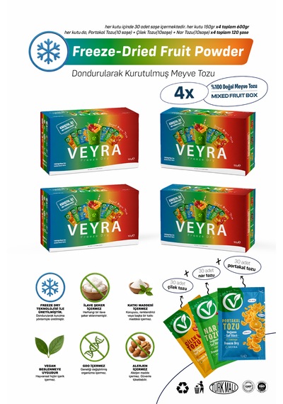 Mixed Fruit Box 30'lu Meyve Tozu 4'lü Paket