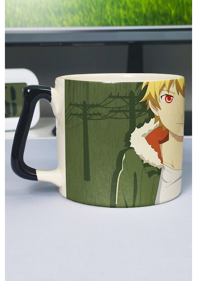 Noragami Anime Baskılı Seramik Lüks Kupa 1 Adet Özel Siyah Kulp Dalga Kulp V5d Çok Renkli