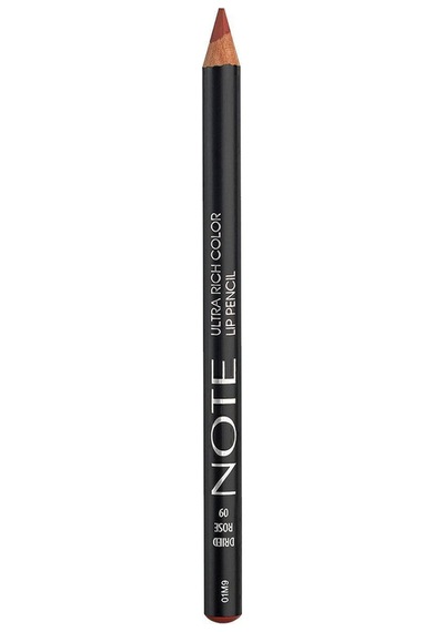 Note Cosmetique Ultra Rich Color Lip Pencil Dudak Kalemi 09 Dried Rose - Nude