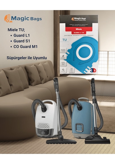 Miele Tu Guard L1 - Guard S1 - Co Guard M1 Toz Torbası Ve Mikro Filtre 12557060