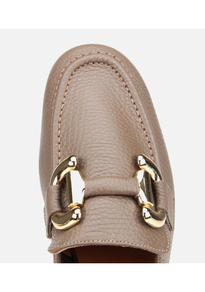 Hotiç Kadın Deri Vizon Tokalı Klasik Loafer