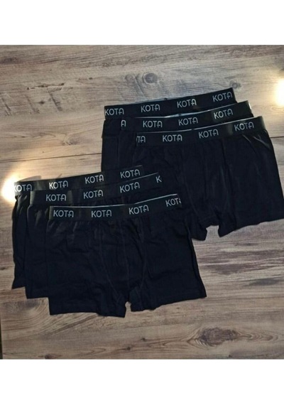 Paristrend Erkek Likralı Boxer 6'Lı Siyah 001