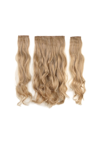 Fiber Sentetik Dalgalı Yarım Ay + 2 Yan Çıt Çıt / Karamel Platin Röfleli - Rjcı-739943 Karışık - Çok Renkli