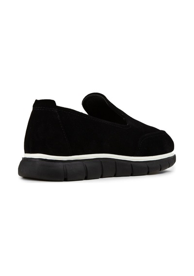 Deery Erkek Hakiki Süet Siyah Loafer Ayakkabı - 02044msyhe01
