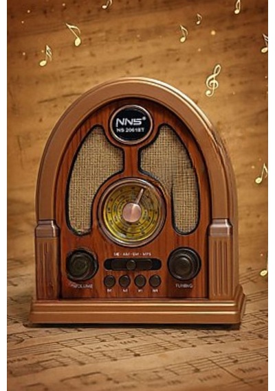 Buffer Orta Boy Kubbe Model Retro Ahşap Tasarım Bluetooth Hoparlörlü Radyo Fm/am Destekli, Şarjlı Ve Taşın