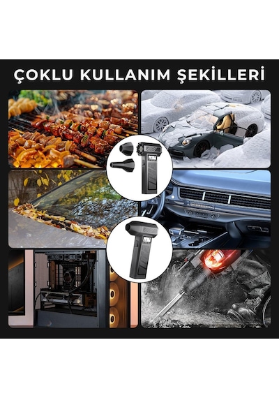 Profesyonel Turbo Jet Fan 130.000 Rpm - Led Ekranlı Mini Turbo Fan Taşınabilir Basınçlı Hava Ci