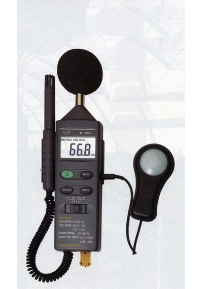 Cem Dt-8820 Çok Fonksiyonlu Sıcaklık Nem Işık + Ses Ölçer
