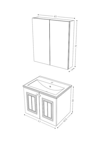 Teta Home Pekin 65 Cm Mdf Gövde Membran Kapak Banyo Dolabı Seti Beyaz Teta Home Pekin 65 Cm Mdf Gövde Membran Kapak Banyo Dolabı Seti Beyaz