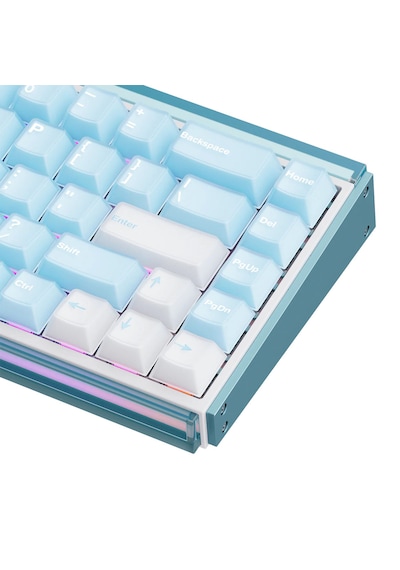 Akko Ray68 He Blue White %65 Astroaim Magnetic Switch 8k Hz Hall Effect Hotswap Argb Kablosuz İngilizce Mekanik Gaming Klavye
