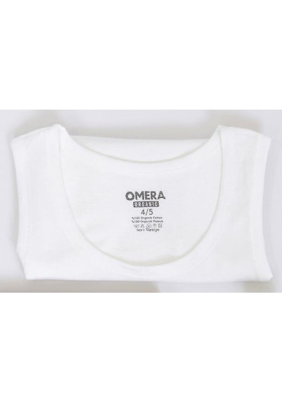 Omera Organik Kumaş Erkek Çocuk Atlet 4001 Beyaz